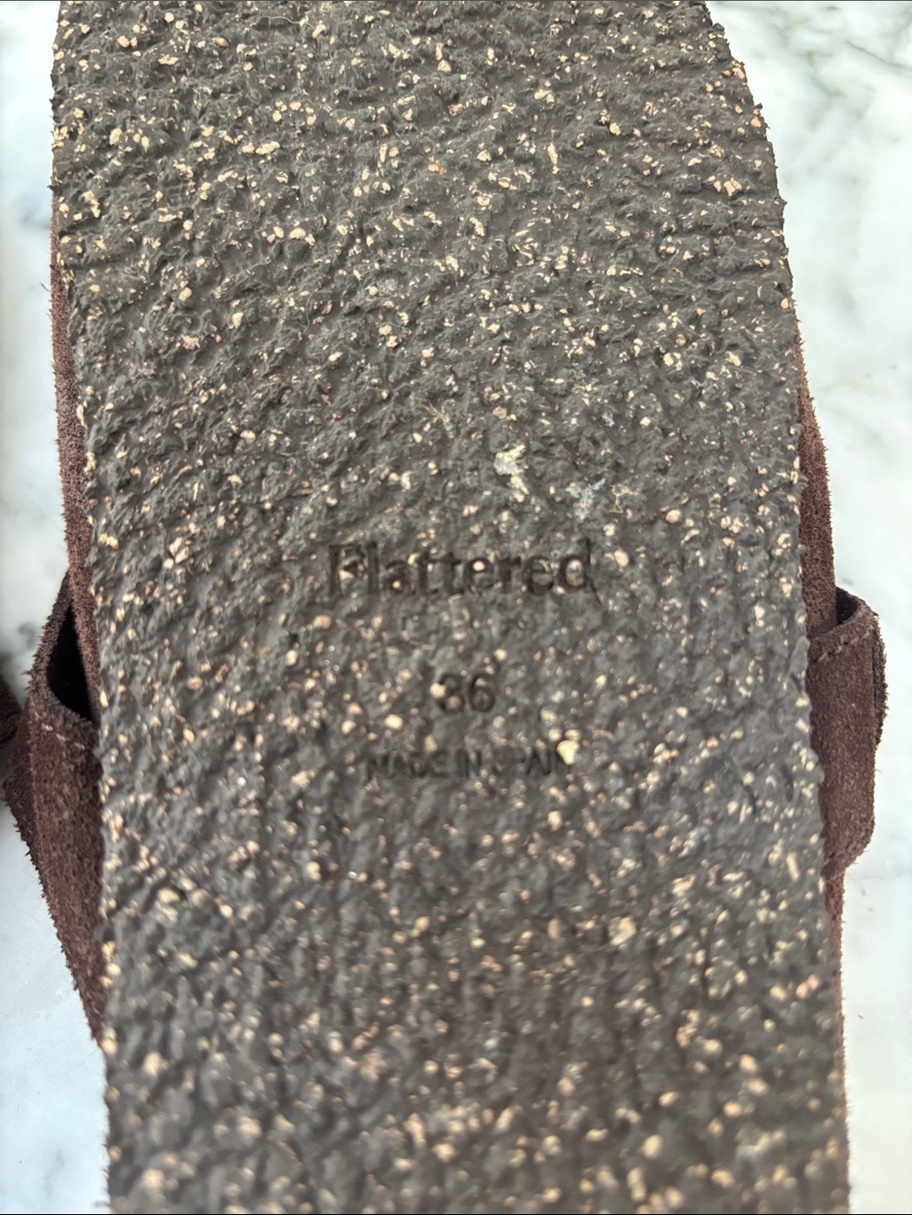 Flattered Dark Brown Suede Buckle Clogs - Picture 6 of 6